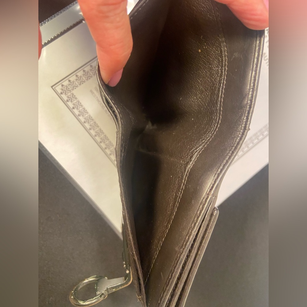 GUCCI ~ Horse Bit ~ Vintage Brown Leather ~ GG Canvas Bifold ~ COA Included 🤎✨ - Picture 7 of 11